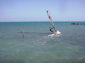 Windsurfing Caye Caulker